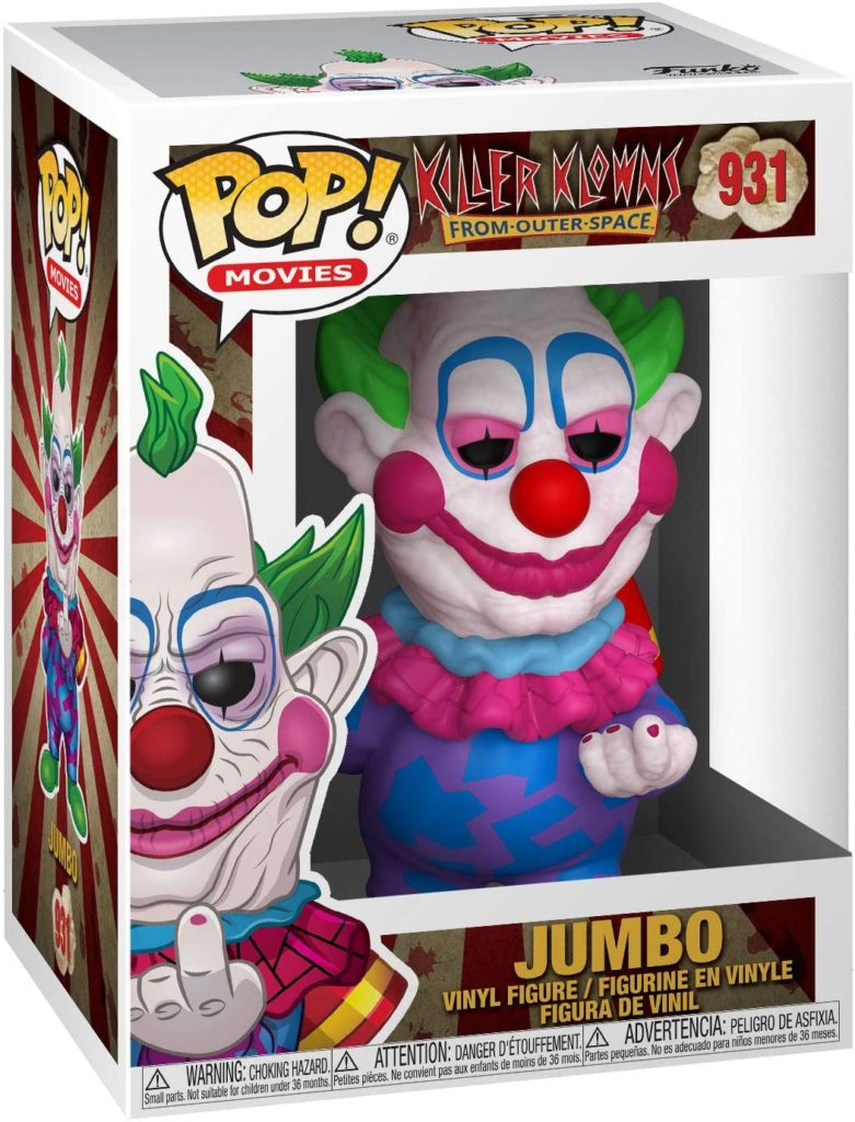 Funko Pop Vinylfigur Jumbo aus Killer Klowns from Outer Space in Box.