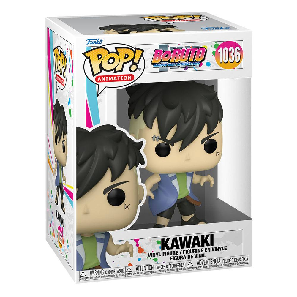 Funko Pop Vinylfigur von Kawaki aus Boruto in verglaster Box.
