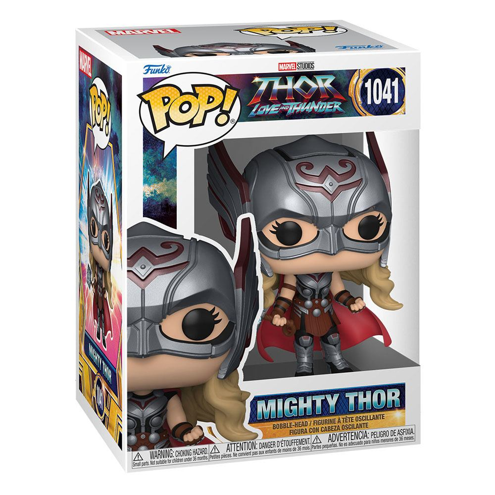 Figurka Funko Pop przedstawiająca Mighty Thor w pudełku Marvela.