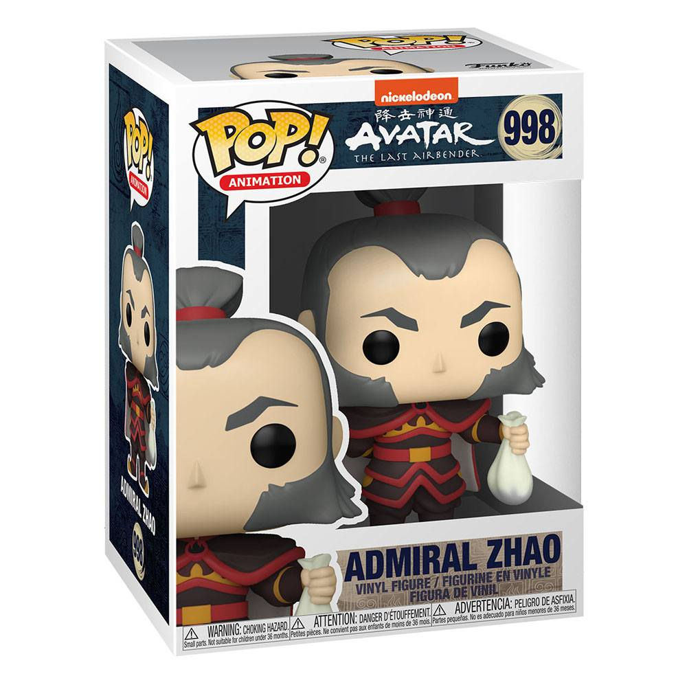 Winyliowa figurka Funko Pop przedstawiająca admirała Zhao z serialu Awatar: Ostatni Władca Wiatru.
