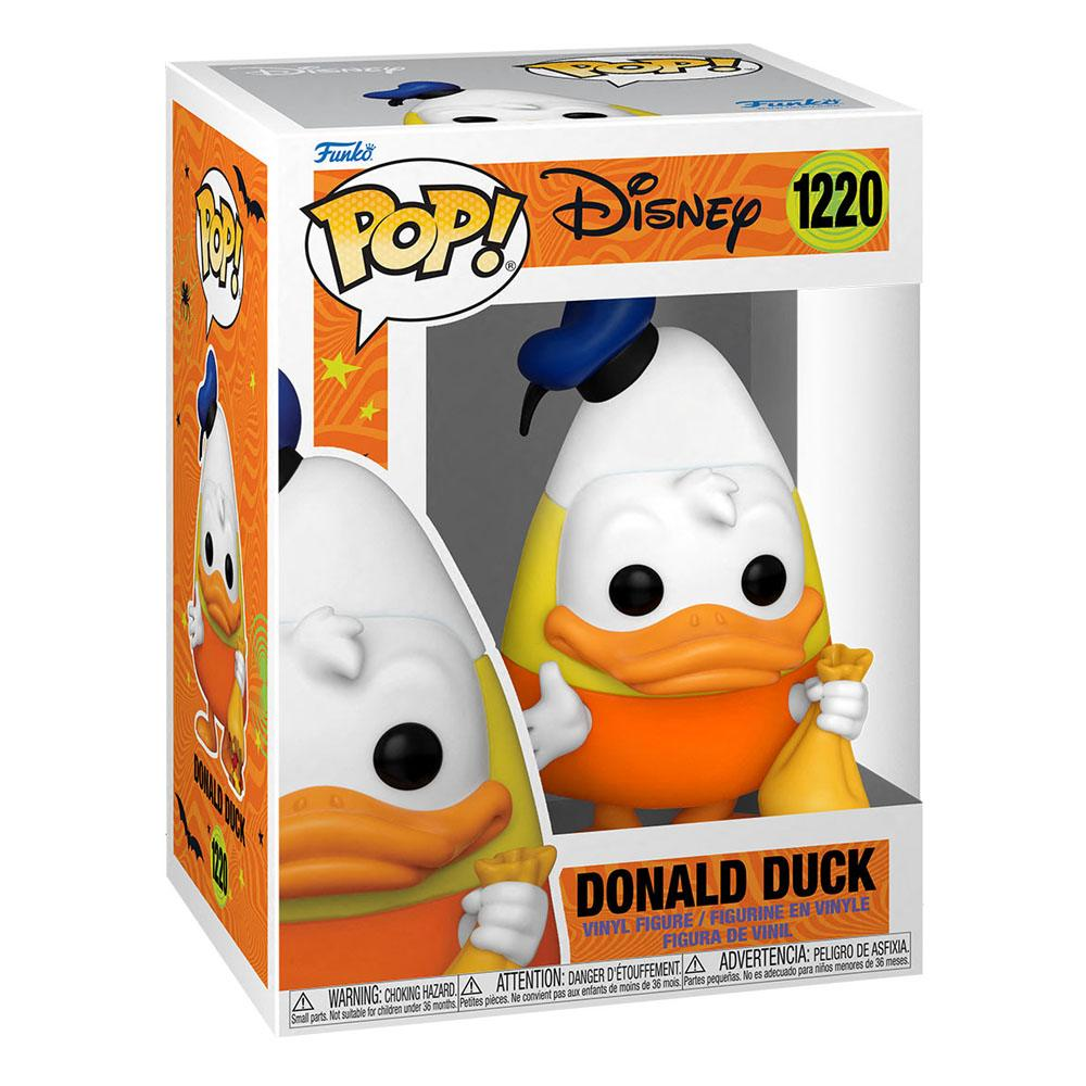 Figura de vinilo Funko Pop! Disney de Donald Duck disfrazado de Halloween en su caja.