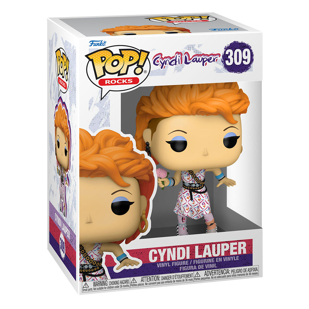 Funko Pop Rocks Cyndi Lauper Vinyl-Figur in einer nummerierten Sichtbox.