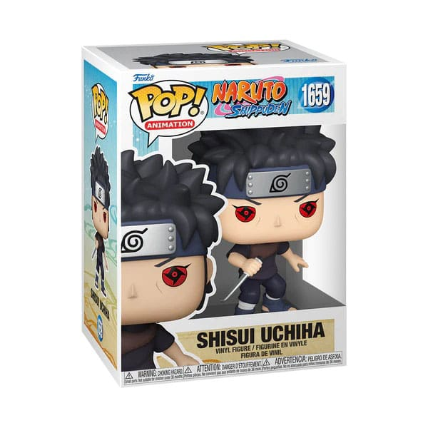 Figura de vinilo Funko Pop Shisui Uchiha en caja de colección de Naruto Shippuden.