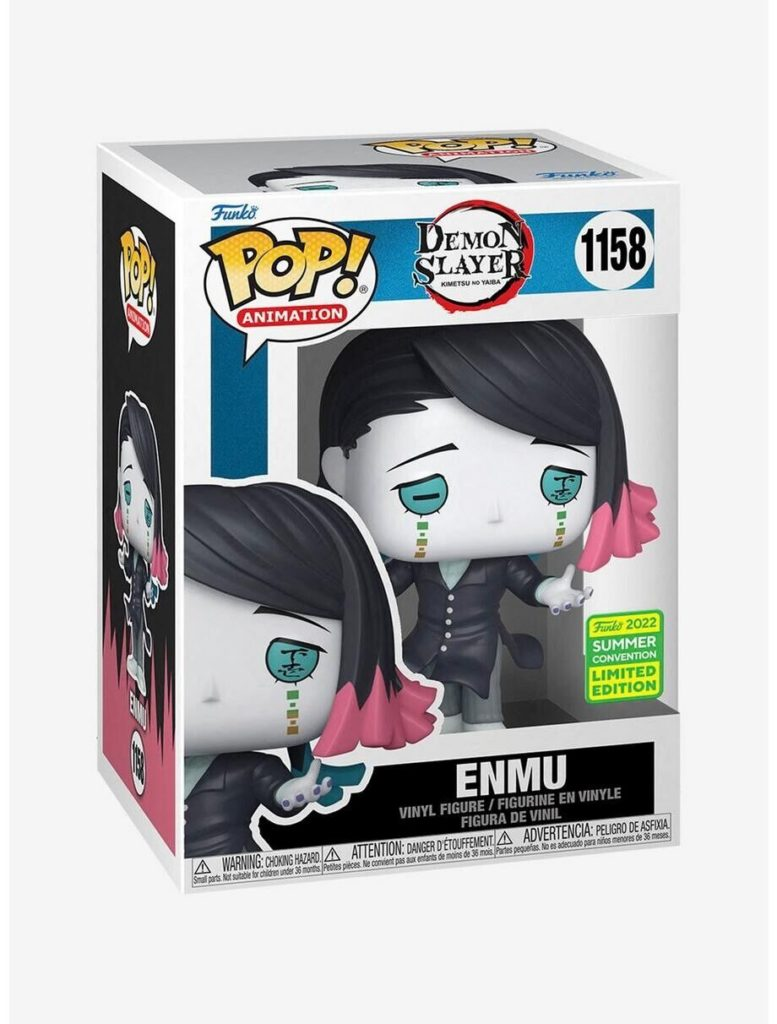 Funko Pop Enmu Figur aus Demon Slayer in verpackter Box mit limitiertem Sommer-Convention-Sticker.