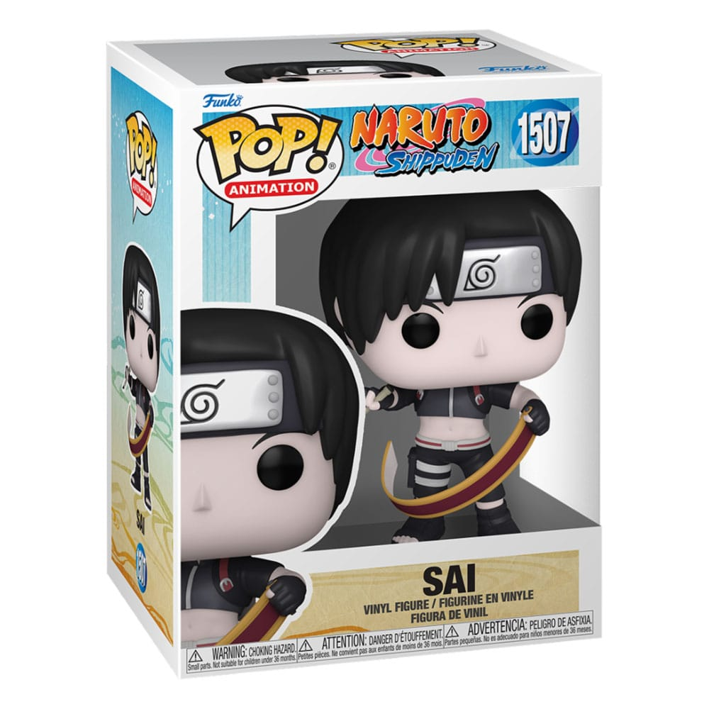Figura Funko Pop Animation de Sai de Naruto Shippuden en caja.