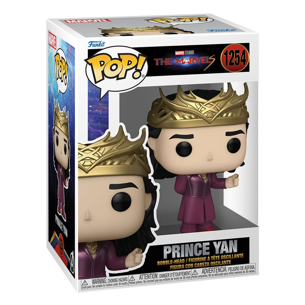 Funko Pop Figur von Prinz Yan aus The Marvels in der Verpackung.