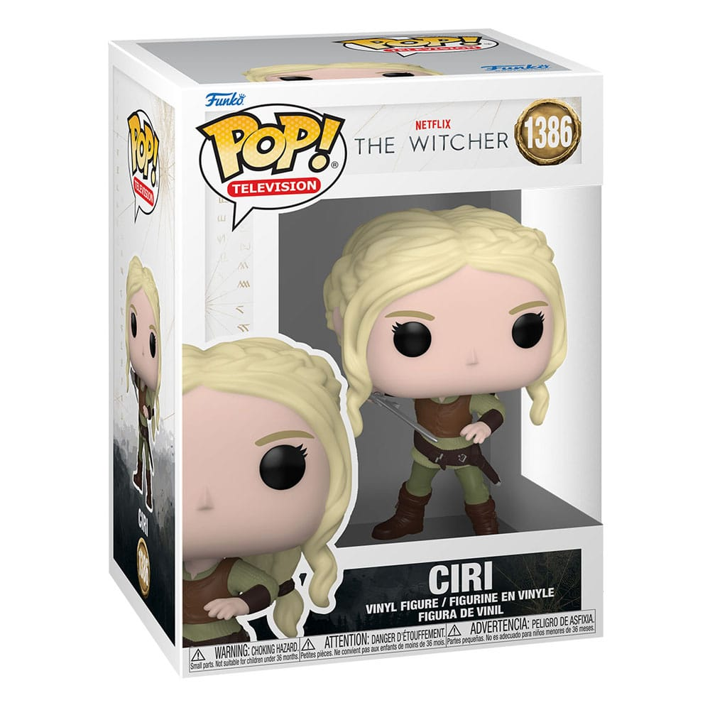 Figurine en vinyle Funko Pop de Ciri de Netflix The Witcher 1386 en boîte.