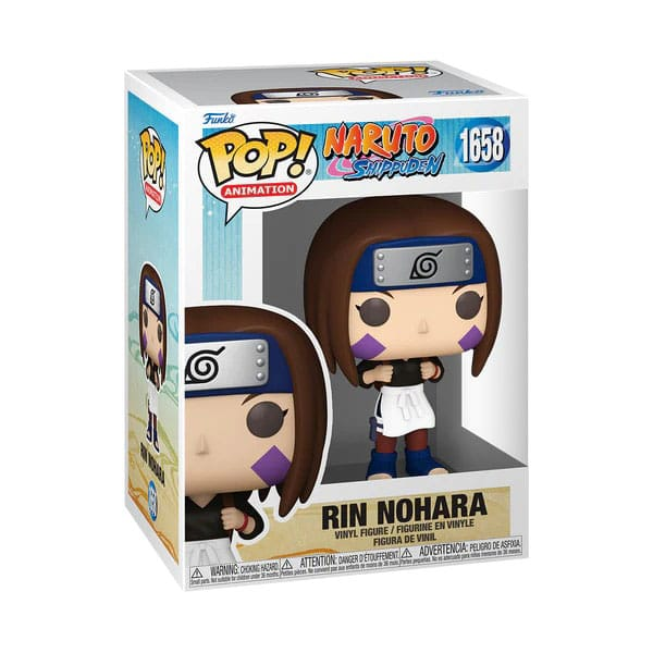Figura de vinilo Funko Pop! de Rin Nohara de Naruto Shippuden en su caja.