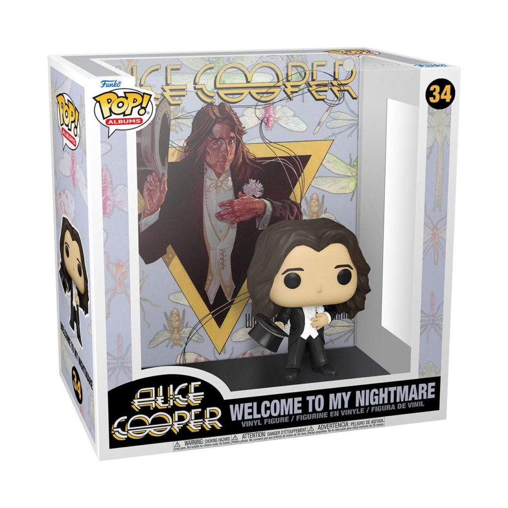 Alice Cooper Welcome to My Nightmare Funko Pop Figur in Box mit passendem Albumcover.