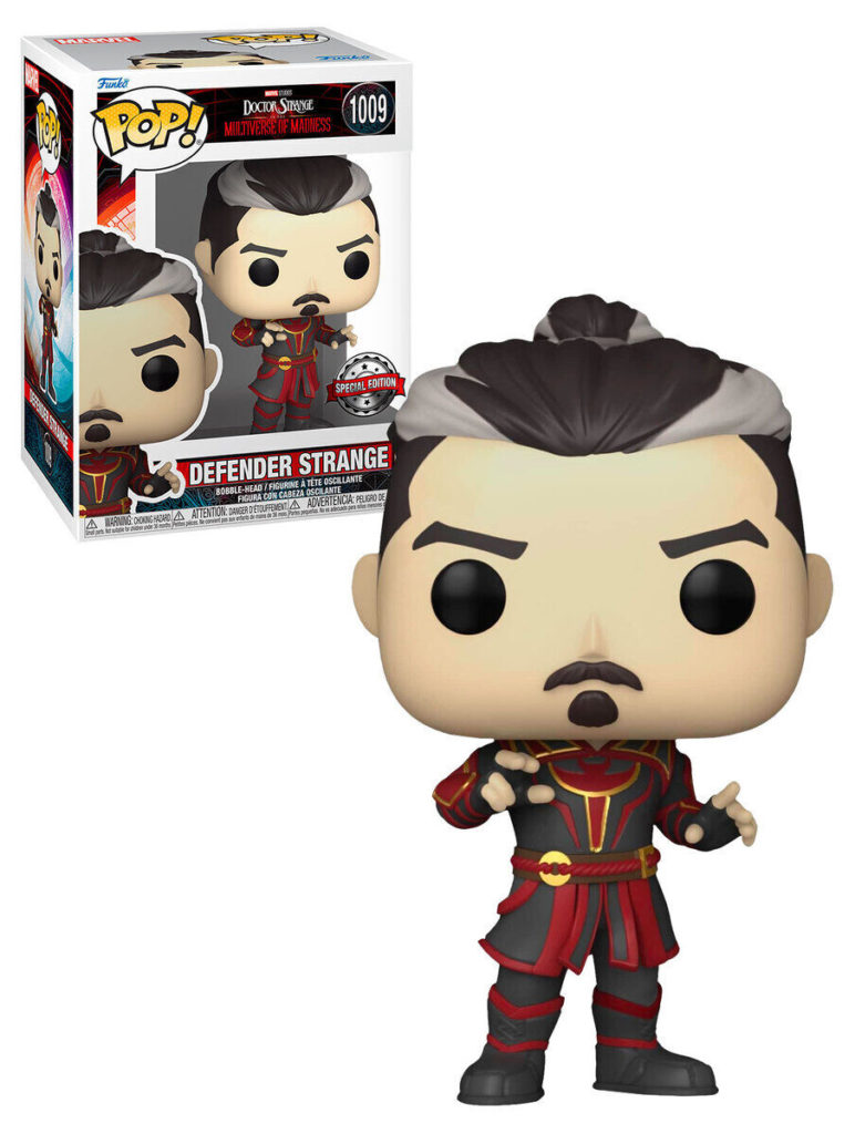 Defender Strange Funko Pop Figur in Verpackung.