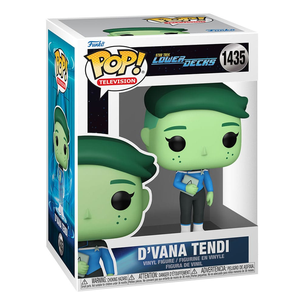 Figura de vinilo Funko Pop de D'Vana Tendi de Star Trek Lower Decks en caja.