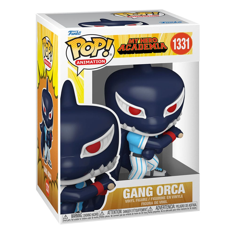 Figurine en vinyle Funko Pop de Gang Orca de My Hero Academia dans sa boîte.