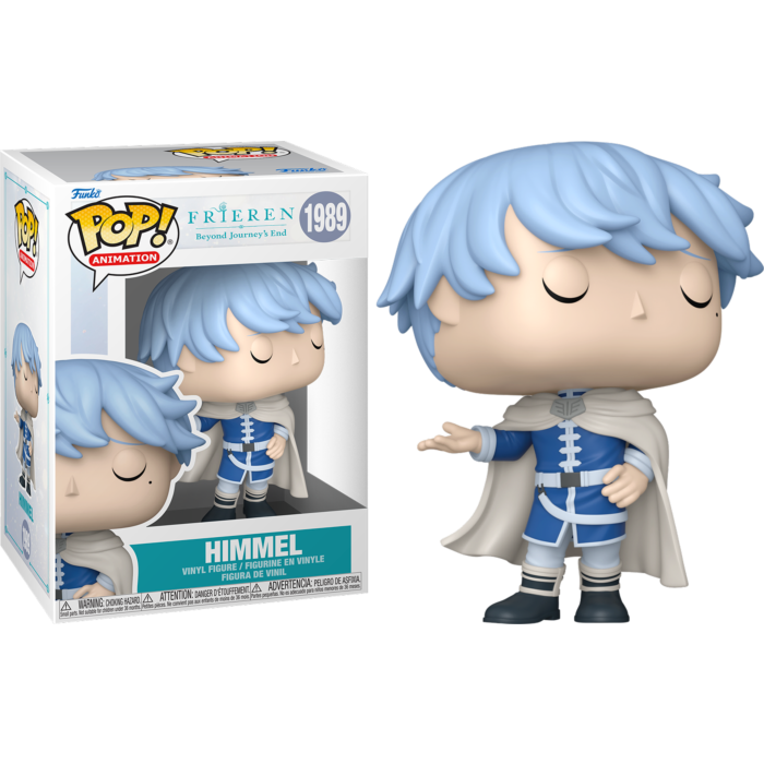 Funko Pop Figur von Himmel aus Frieren neben seiner Verpackung.