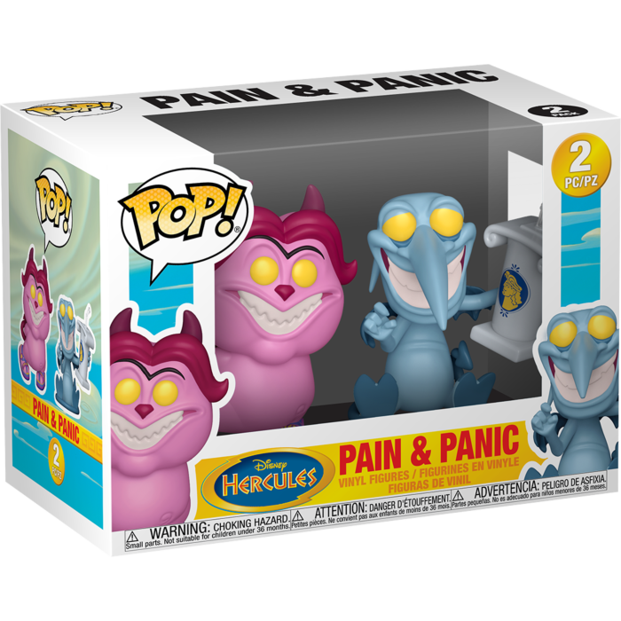 Emballage de figurines Funko Pop Disney Hercule Pain et Panic.