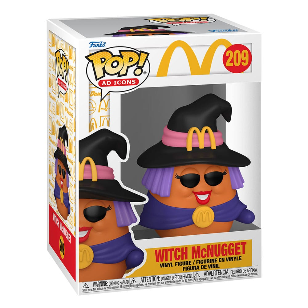 Figura de vinilo Funko Pop! Ad Icons Witch McNugget en caja de coleccionista con logo M dorado.