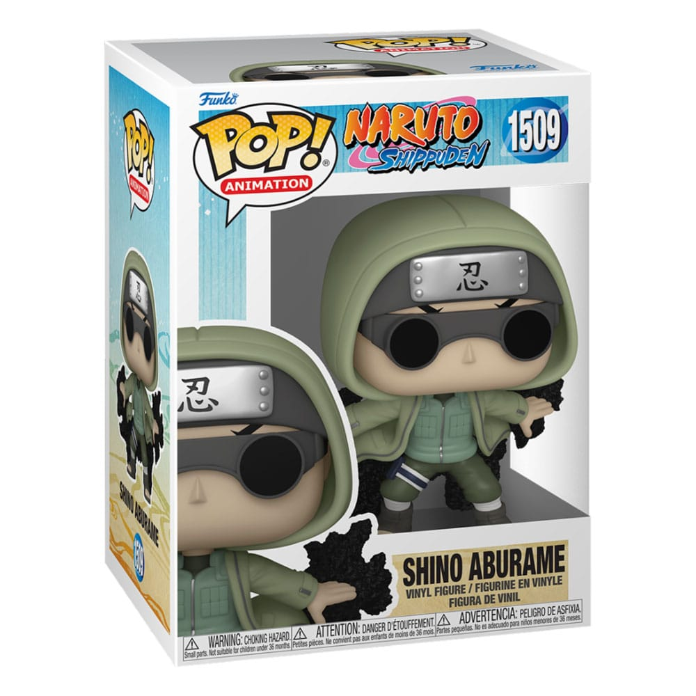 Figurka winylowa Funko Pop Shino Aburame w pudełku.
