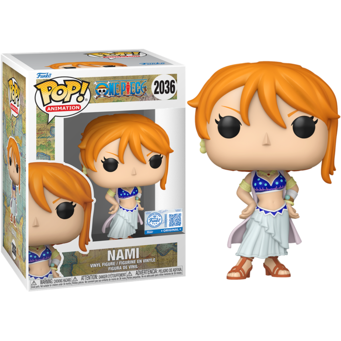 Figura in vinile Funko Pop di Nami da One Piece con scatola.