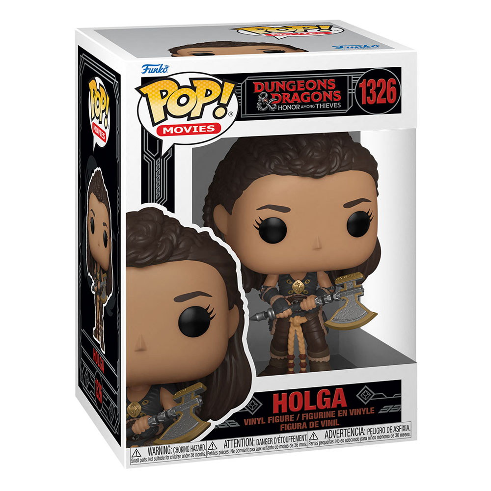 Funko Pop Holga Figur aus Dungeons and Dragons in originaler Sammlerbox mit Axt.