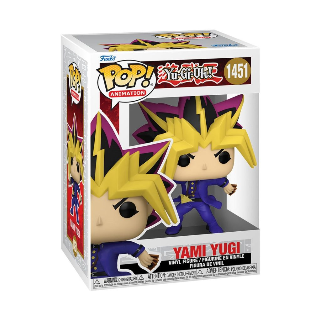 Figura de vinilo Funko Pop de Yami Yugi de Yu-Gi-Oh! en una caja de coleccionista.