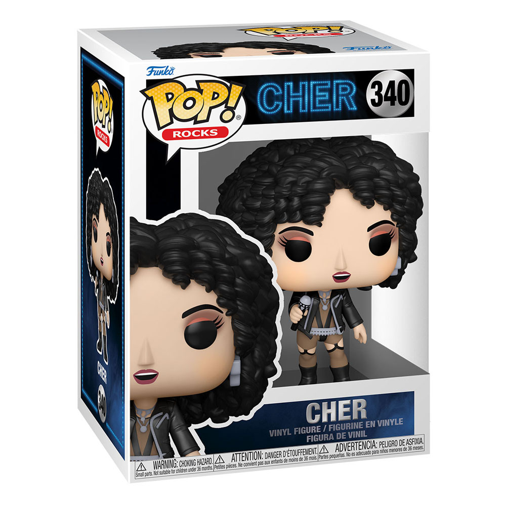 Funko Pop Rocks Cher Vinylfigur Nummer 340 in Originalverpackung.