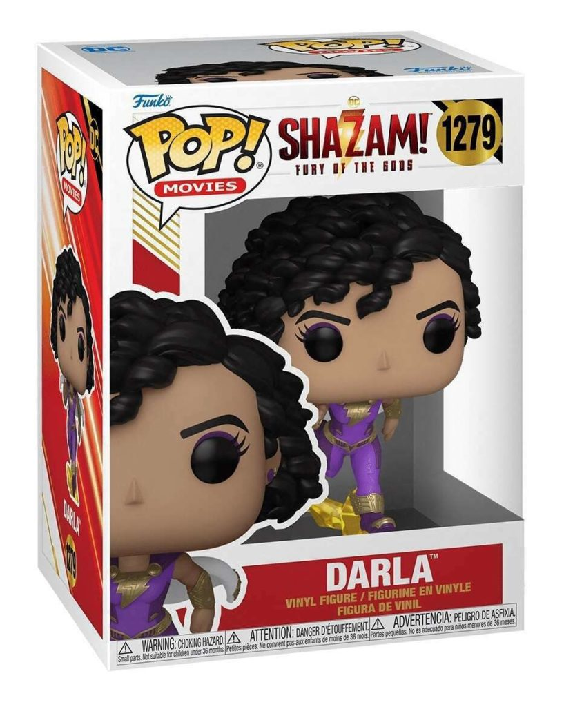 Funko Pop! Vinylfigur von Darla aus Shazam! Fury of the Gods in Verpackung.