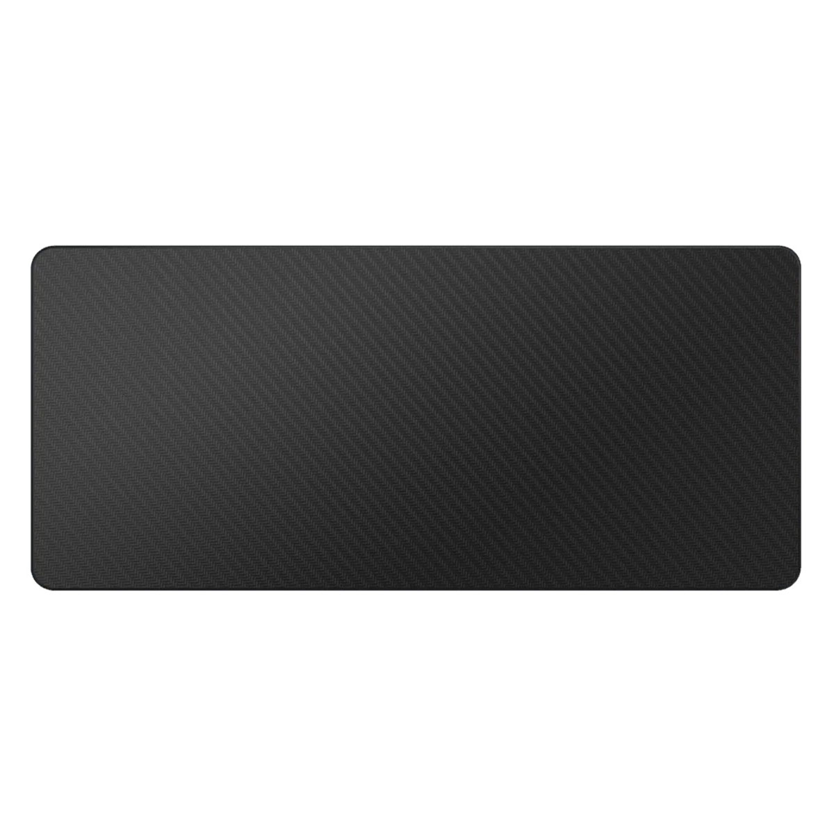 Beyaz arkaplanda ince zikzak desenli, büyük, dikdörtgen siyah bir fare altlığı.