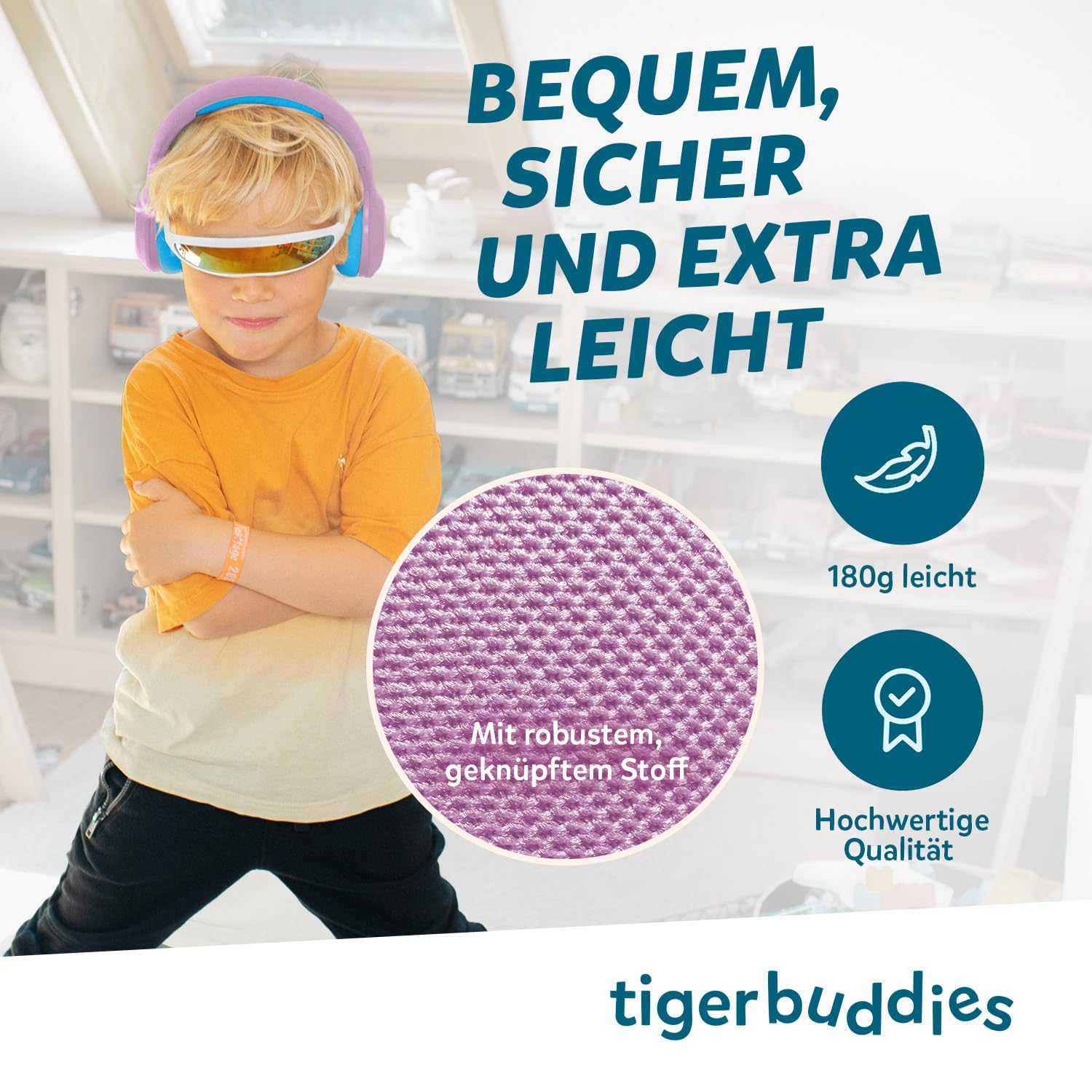 TIGERMEDIA tigerbuddies 1415 Bluetooth per bambini, On-ear Cuffie Bluetooth Rosa / Blu