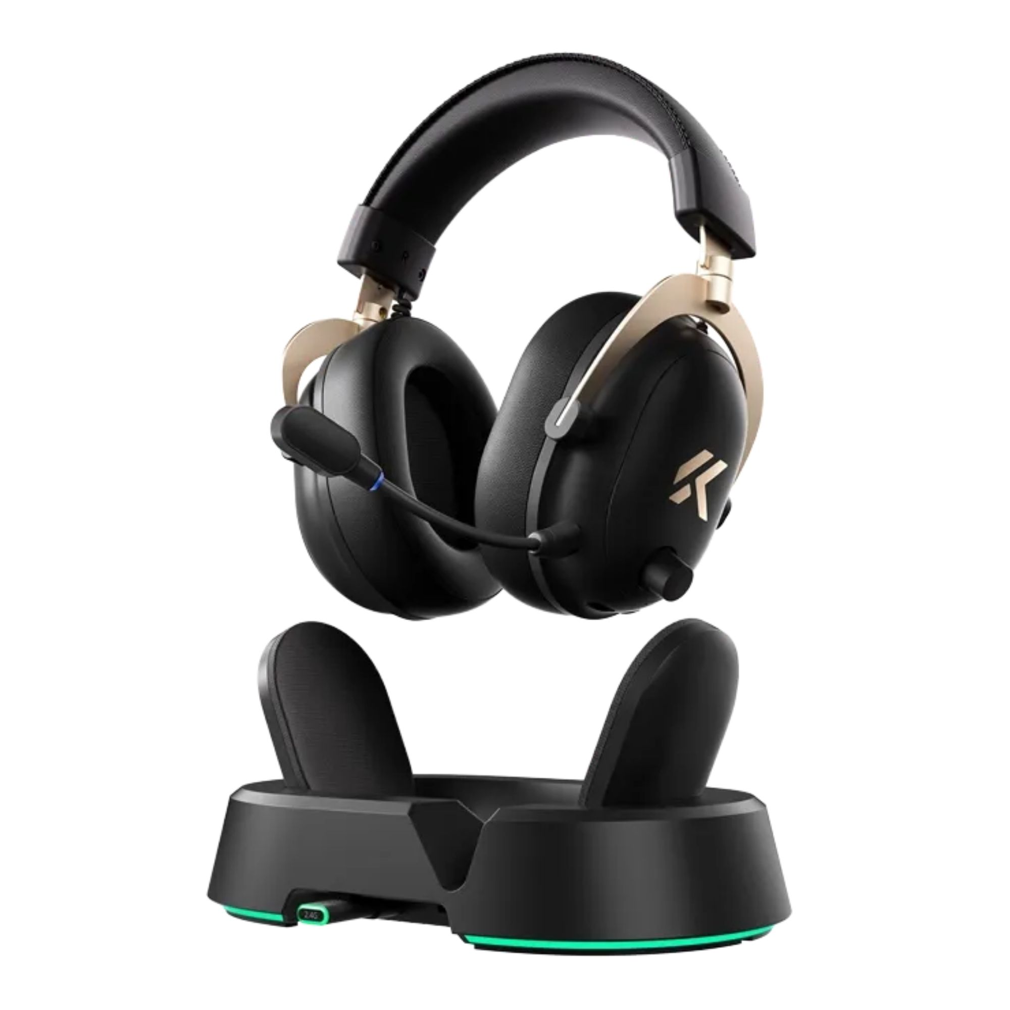 MCHOSE HW-V9-10 V9 Turbo+ 7.1 Surround Kablosuz Gaming Kulak Üstü Kulaklık Siyah