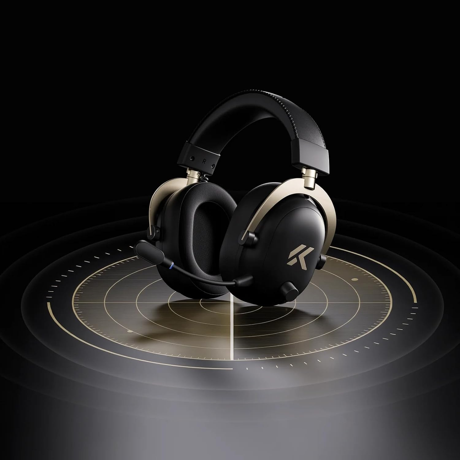 MCHOSE HW-V9-10 V9 Turbo+ 7.1 Surround Kablosuz Gaming Kulak Üstü Kulaklık Siyah