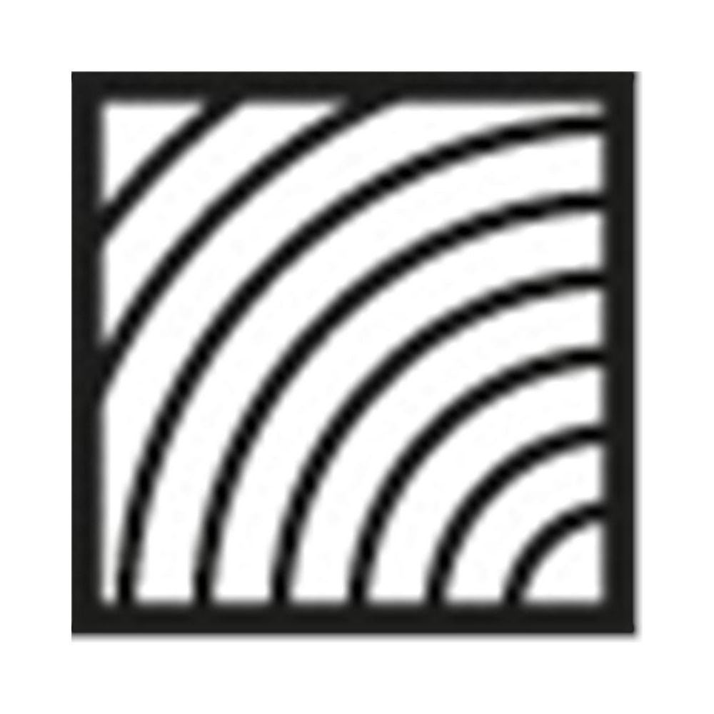 Ein quadratisches Symbol mit schwarzen geschwungenen Linien auf weißem Grund.