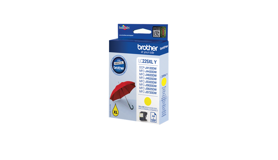 Originale  BROTHER  LC225XLYBP Cartuccia d'inchiostro - Compatibile con DCP-J4120DW - 1200 pagine Giallo