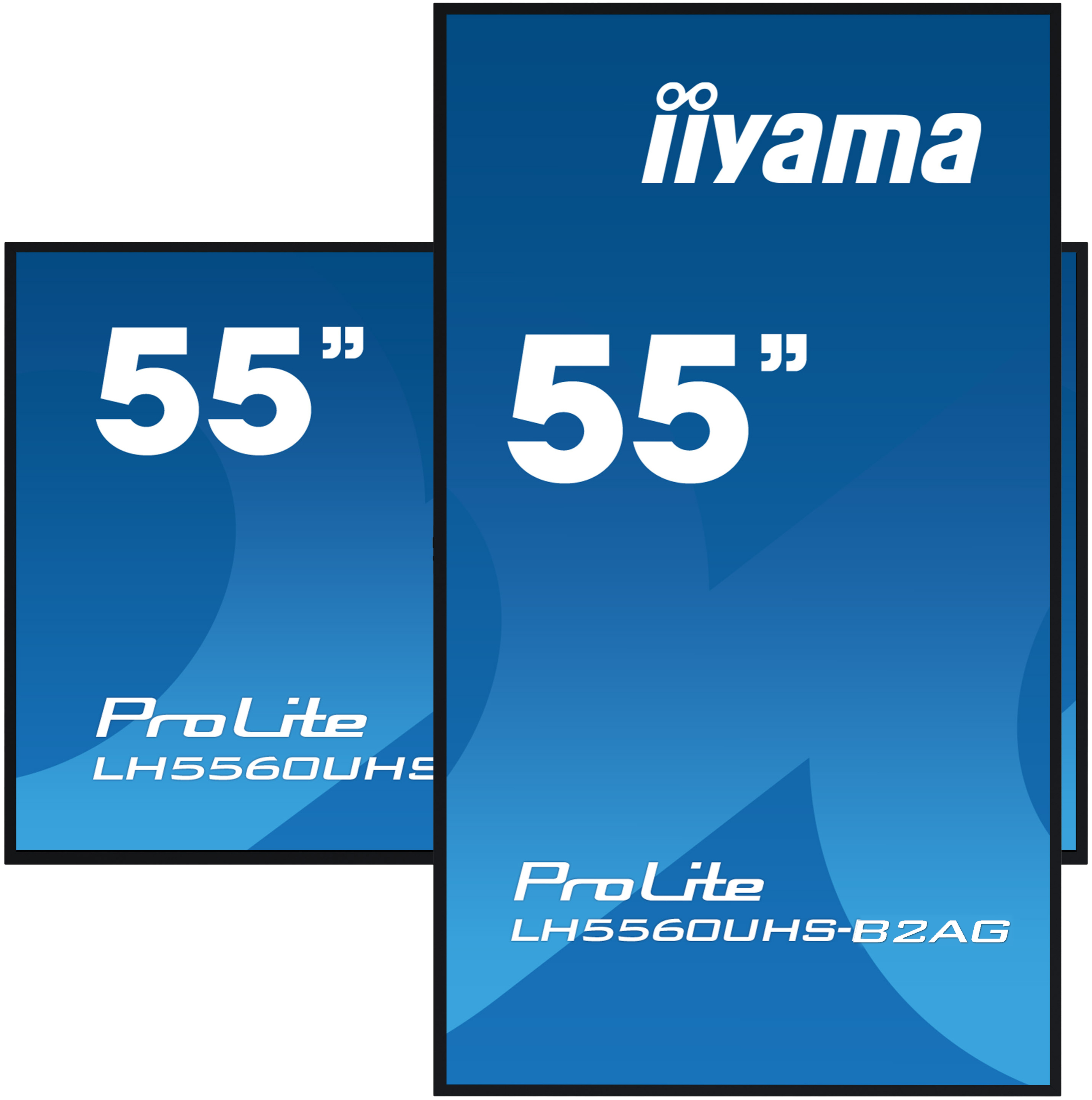 Blue Iiyama ProLite LH5560UHS-B2AG 55-inch display packaging.