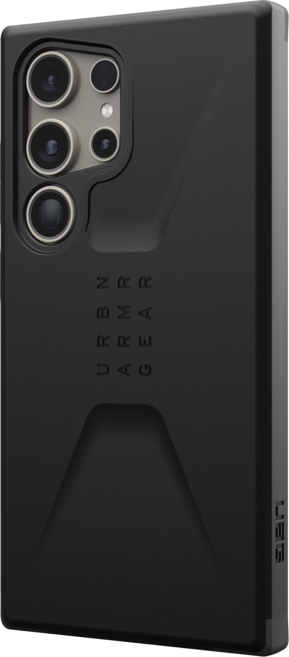 Czarne etui ochronne na telefon z widocznymi wieloma obiektywami.