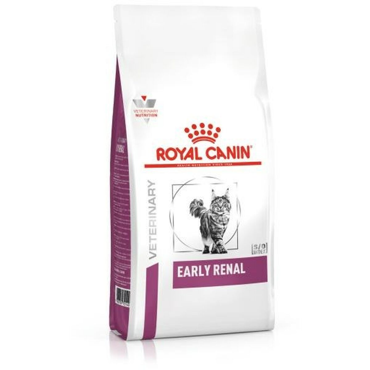 Biała torba karmy dla kotów Royal Canin Early Renal z wizerunkiem kota.