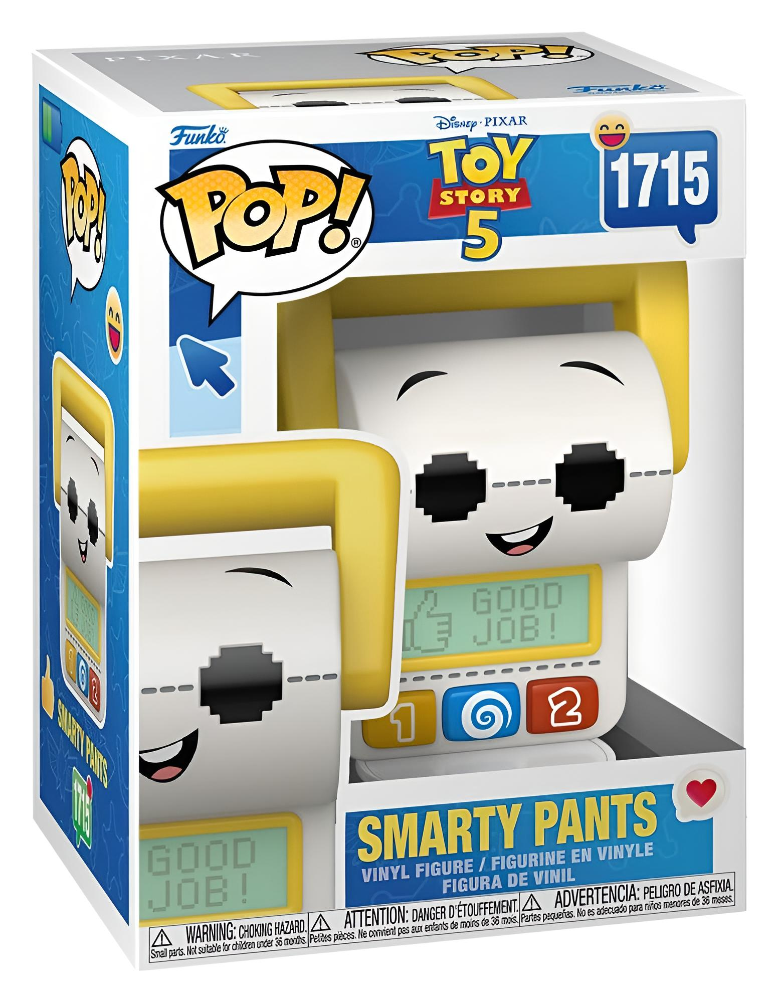 Funko Pop! Vinylfigur Smarty Pants aus Toy Story 5 in einer Box.