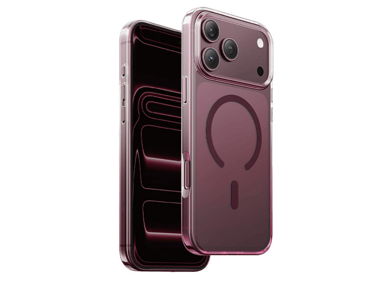 KEEPHONE Apple iPhone 18 Pro Uyumlu Aurora Pro Magsafe Telefon Kılıfı Bordo