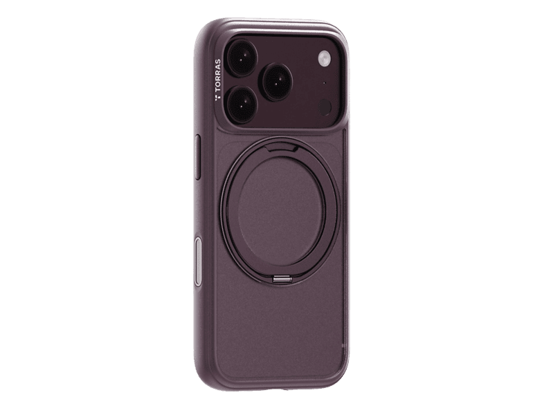 TORRAS iPhone 18 Pro Max Uyumlu Ostand O1 Guardian Standlı Magsafe Kapak Telefon Kılıfı Bordo