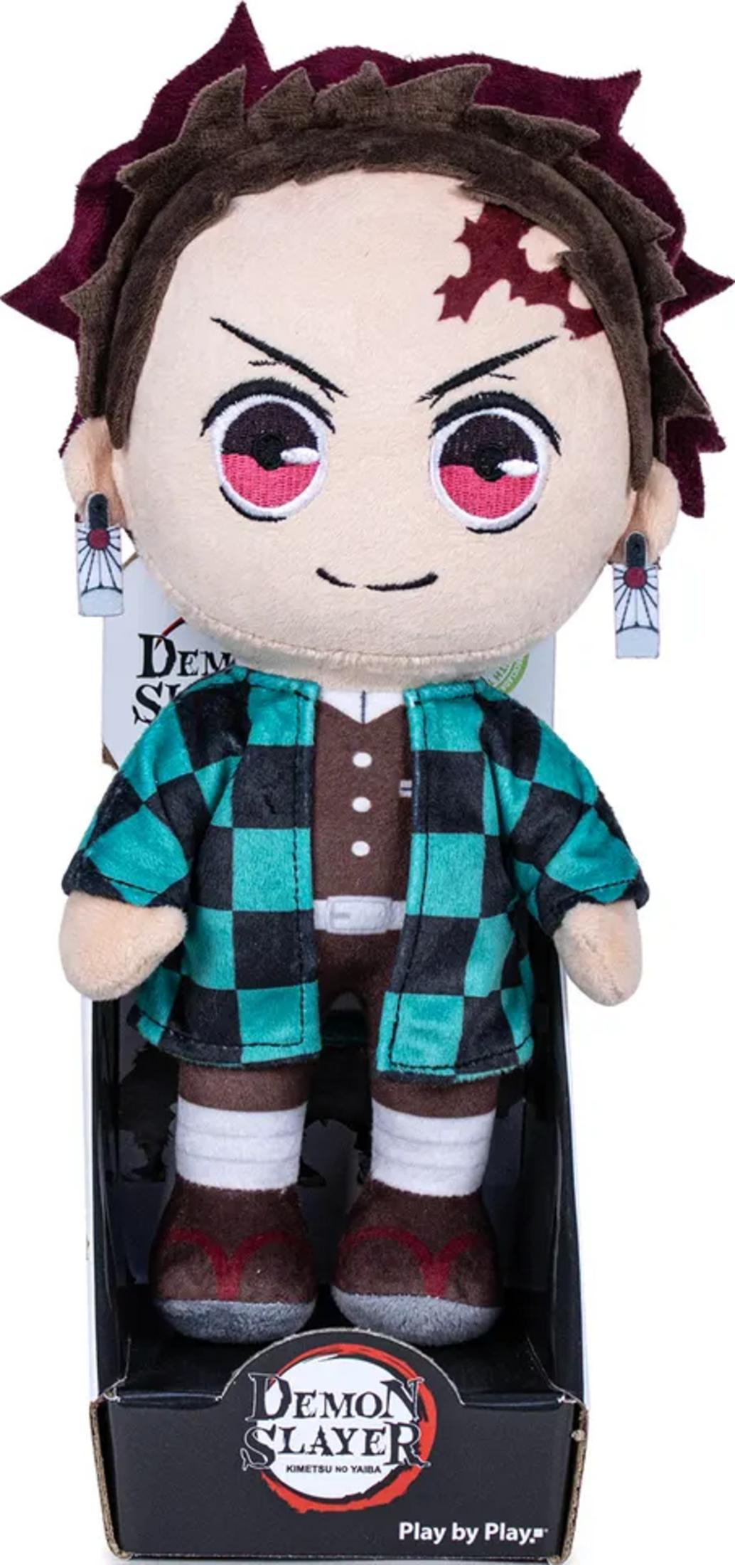Peluche de Tanjiro Kamado de Demon Slayer en una caja.