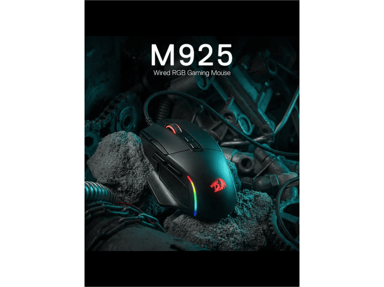 REDRAGON Viper M925 24000DPI,PAW3311,1000Hz Anket Hızı Kablolu Oyuncu Mouse Siyah