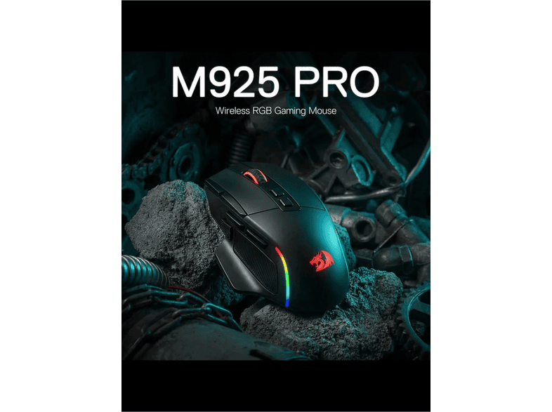 REDRAGON Viper M925 26000DPI,PAW3395,1000Hz Anket Hızı Kablosuz Oyuncu Mouse Siyah