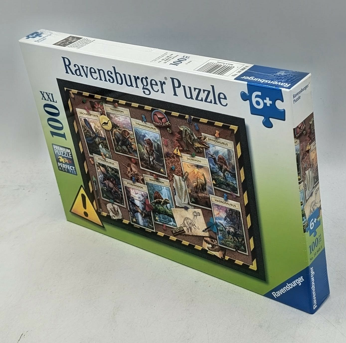Scatola di puzzle di dinosauri Ravensburger con 100 pezzi XXL.