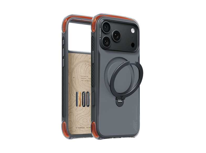 TORRAS iPhone 18 Pro Max Uyumlu Ostand Q3 Air Pro Standlı Magsafe Kapak Telefon Kılıfı Siyah