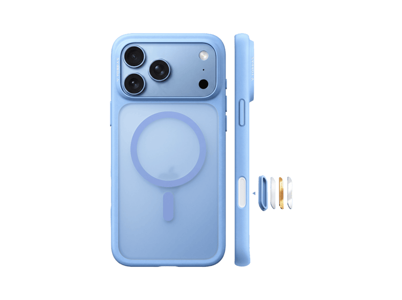 TORRAS Apple iPhone 18 Pro Uyumlu Guardian Magsafe Telefon Kılıfı Açık Mavi
