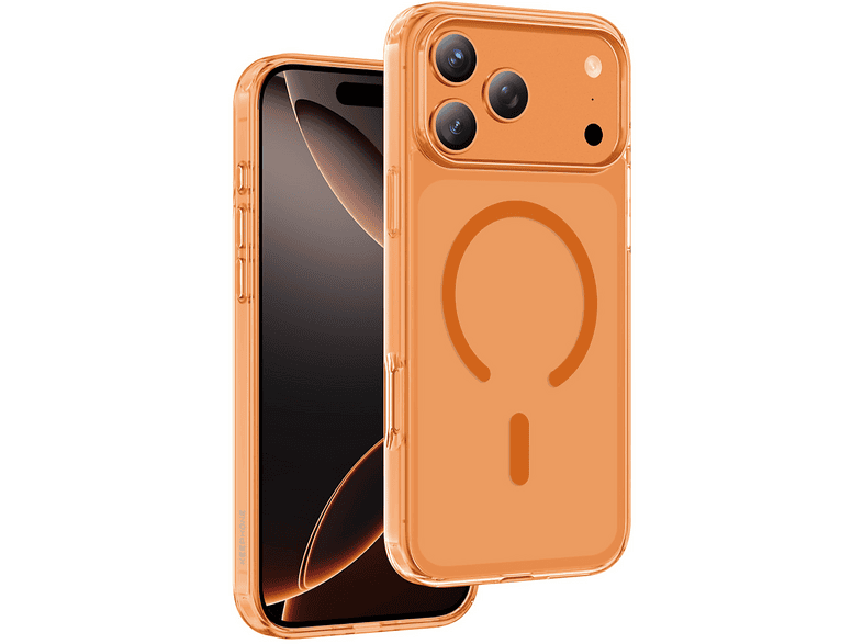 KEEPHONE Apple iPhone 17 Pro Uyumlu Hybrid Pro Magsafe Telefon Kılıfı Turuncu