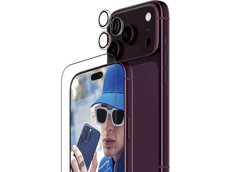 PANZERGLASS 2'si 1 Arada Essentials Bundle Set iPhone 18 Pro Uyumlu (Ekran + Kamera Lens Koruyucu) Ekran Koruyucu