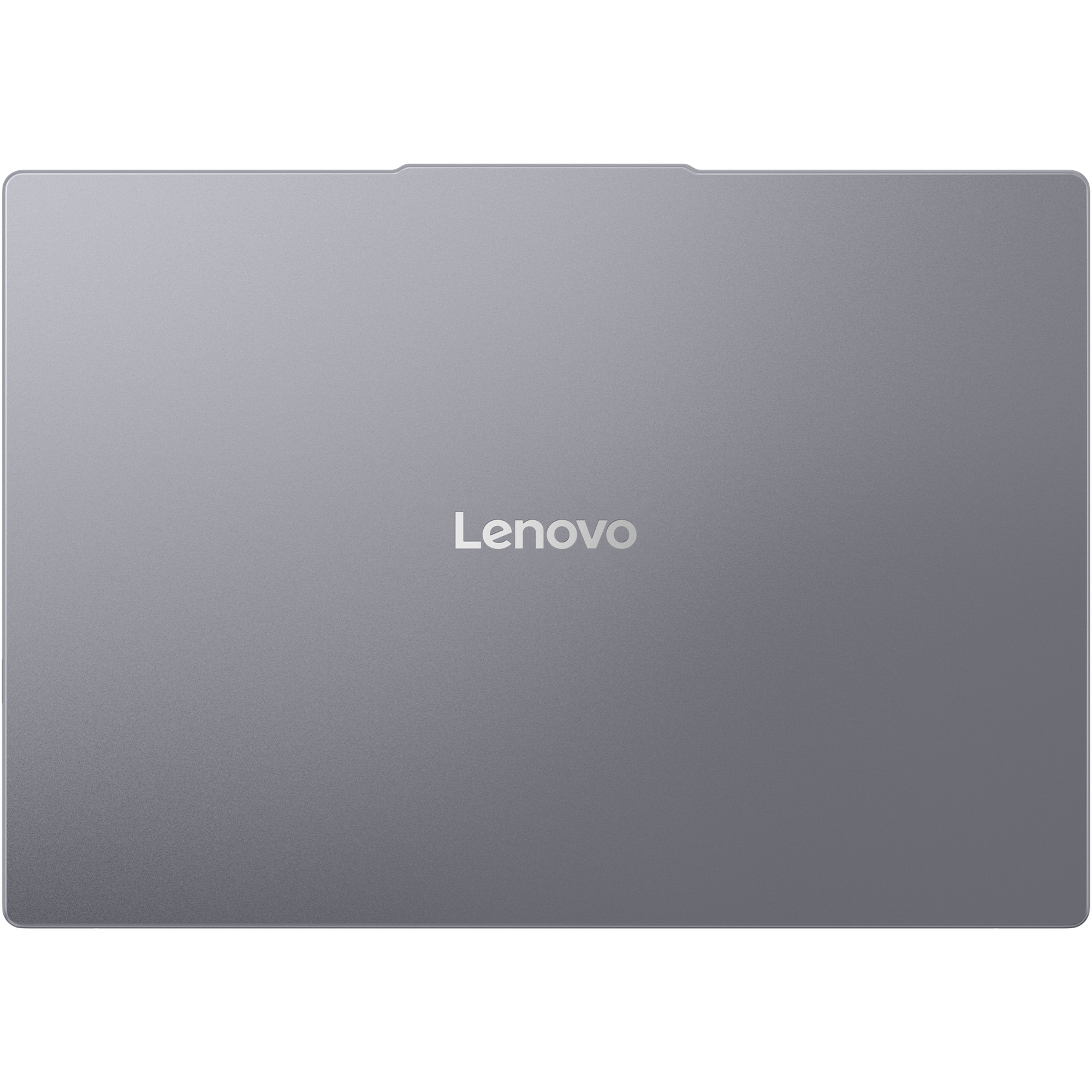 Kapağında ortalanmış Lenovo logosu bulunan gri, kapalı bir Lenovo dizüstü bilgisayar.