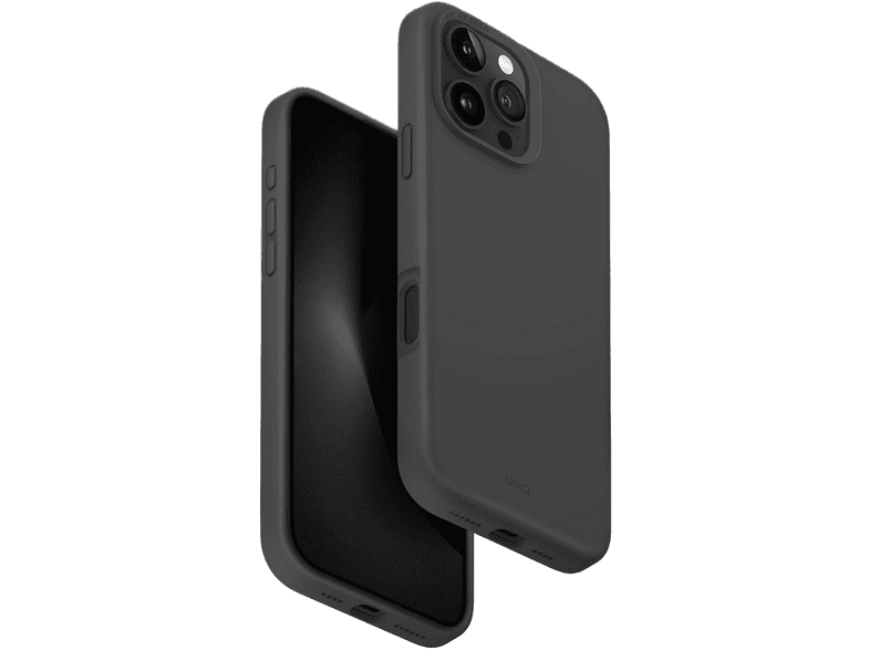 UNIQ iPhone 16 Pro Max Uyumlu Lino Hue Magsafe Kapak Telefon Kılıfı Gri