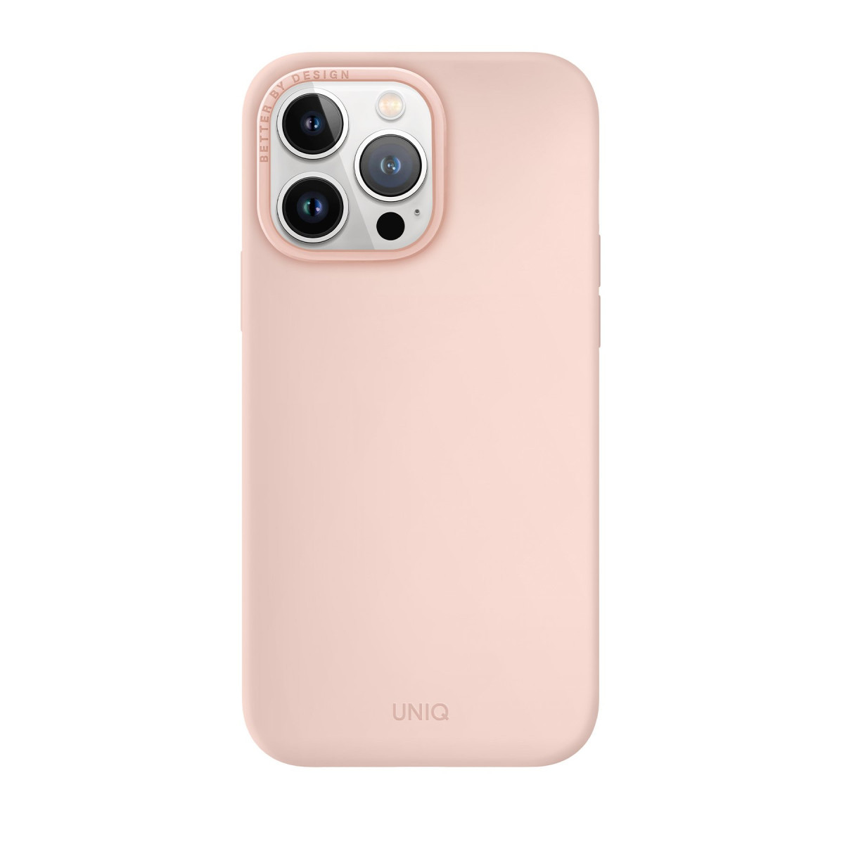 UNIQ iPhone 14 Pro Max Uyumlu Lino Silikon Kapak Telefon Kılıfı Pembe