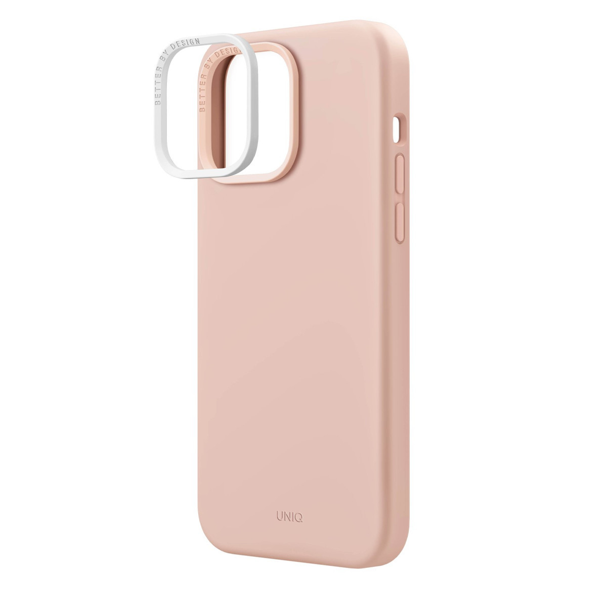 UNIQ iPhone 14 Pro Max Uyumlu Lino Silikon Kapak Telefon Kılıfı Pembe
