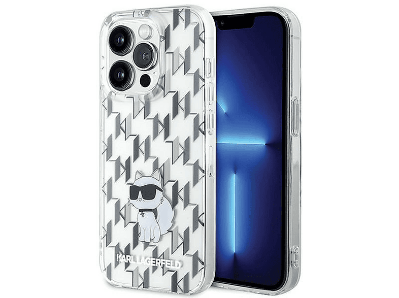KARL LAGERFELD Apple iPhone 15 Pro Uyumlu Karl Lagerfeld IML C Monogram Lisanslı Kapak Telefon Kılıfı Şeffaf